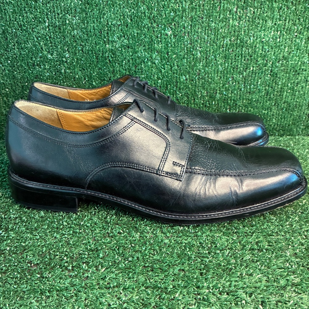Bostonian First Flex Leather Square Toe Formal Dress Derby Shoes Black Mens 13 M